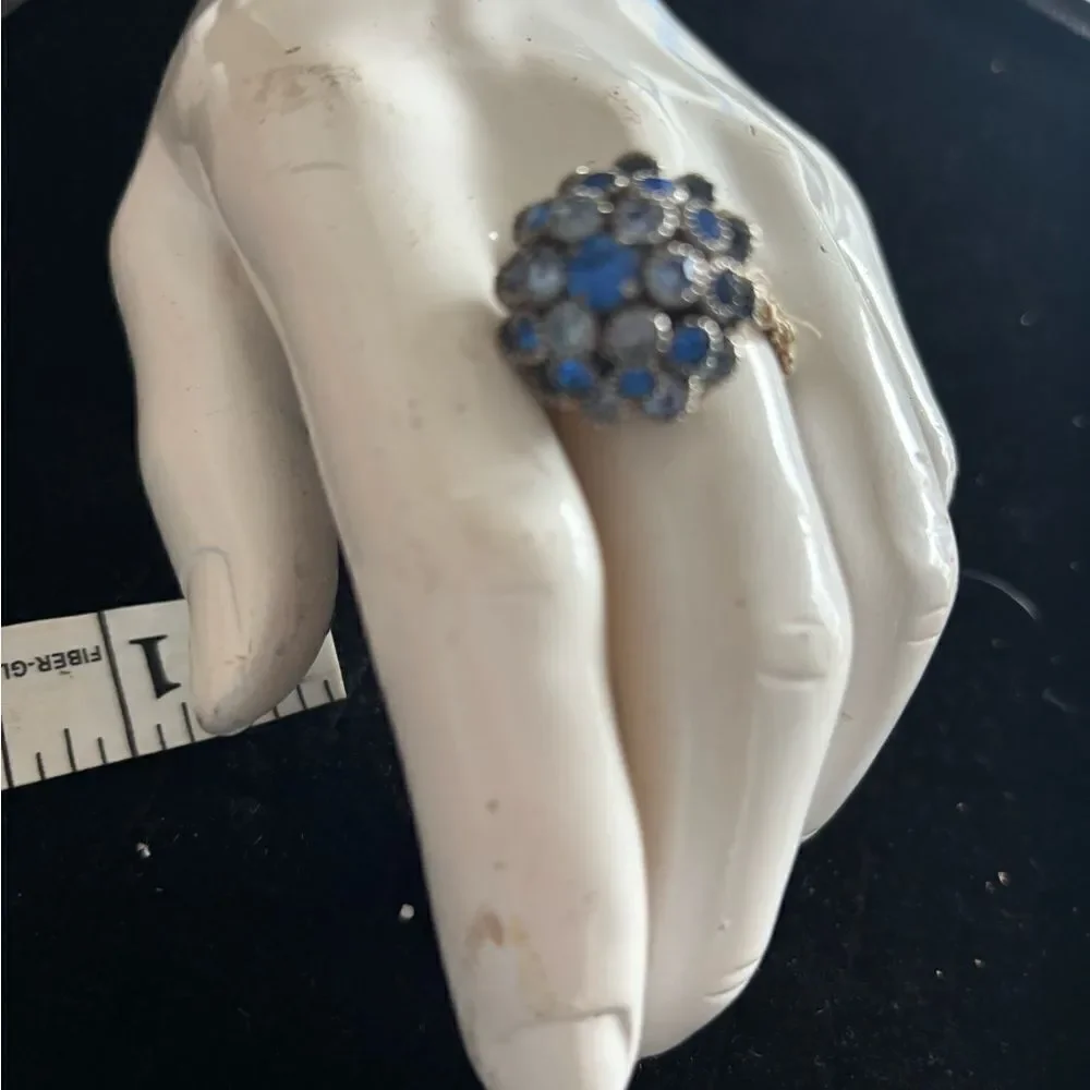 Cocktail Ring Jewelry accessory pearl beaded accessory rare bling silver blue